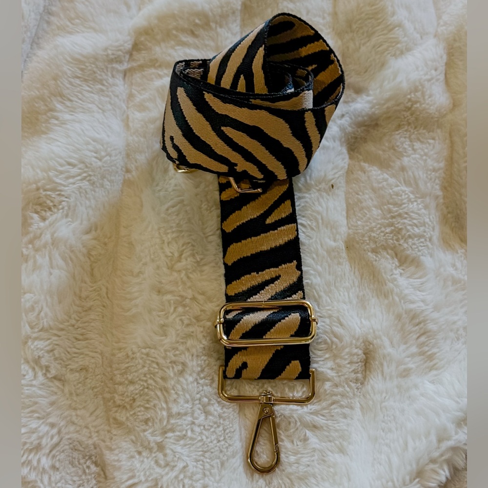 Animal Print Strap with Gold Hardware
